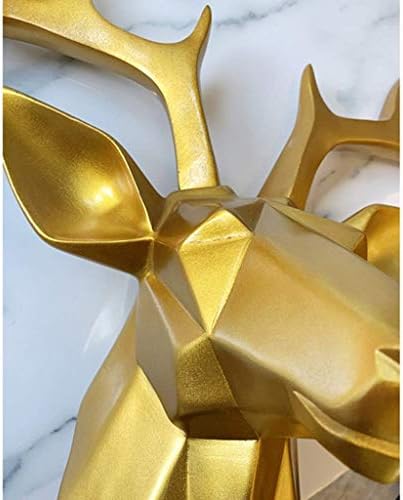 LIUSHI zlatá hlava jeleňa dekorácia na stenu geometria veľká stredná a malá veľkosť bionic 25 53 71,5 cm reliéf