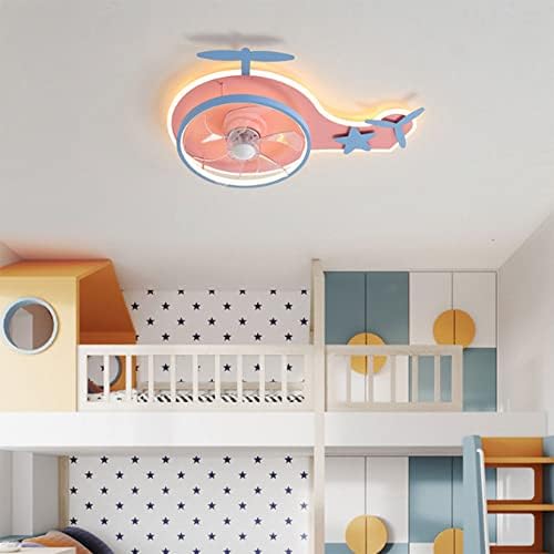 Mgjxtwg vrtuľník deti Ventilátor stropné svetlo, LED ventilátor svetlo roztomilé miestnosti LED ventilátor svietidlá,