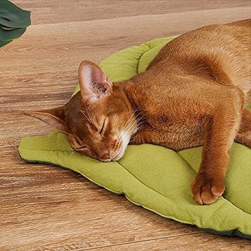 Chdhaltd Cat vankúš posteľ, teplý umývateľný list tvar matrac pre veľké stredné malé psy a mačky Kennel Pad