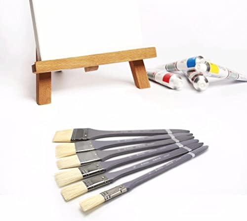 Wyfdp 6 dielna sada nástrojov na olejomaľbu s plochým štetcom pre akvarel DIY Graffiti Scrub Brush Art Brush