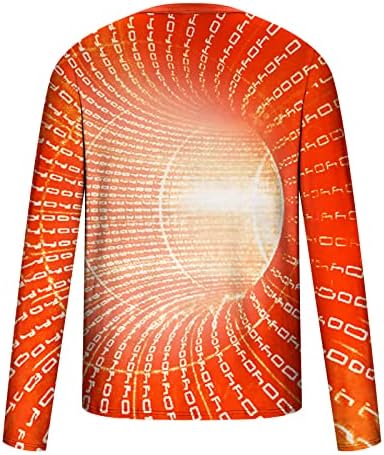 Pánske jarné jesenné topy 3D tlačené tričko s dlhým rukávom ležérne voľné módne grafické tričká chlapci mládež