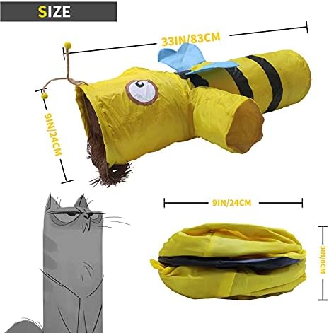 Everbrit Cat Tunnels for Indoor cat, Pet Cat Tunnel Tube skladací, skladací domček pre mačky, Interaktívna hračka